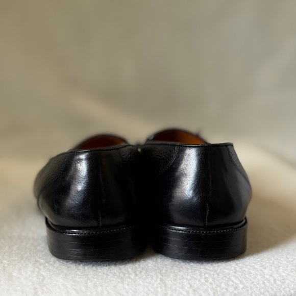 Stanley Blacker Men’s size 10 Leather Black Tasseled Loafers - Picture 8 of 16